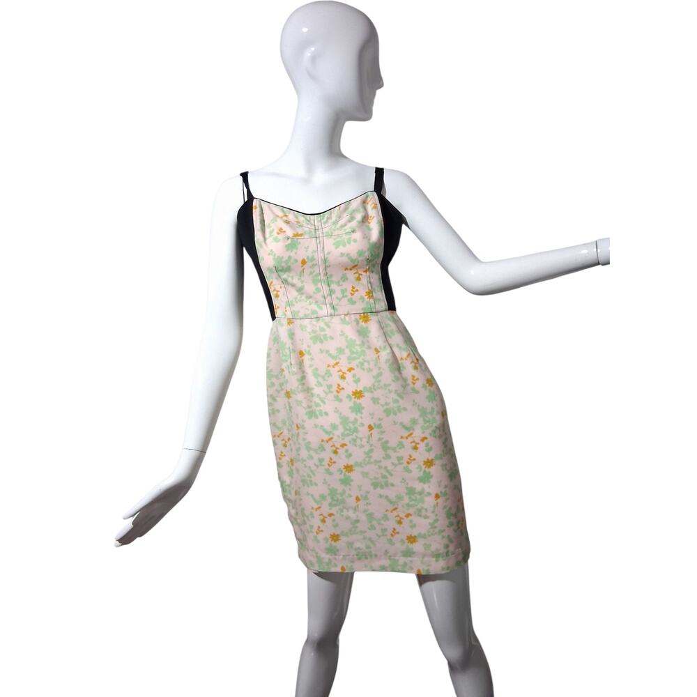 Y2k Babydoll Corey Silk Tencel Floral Coquette Womens size 6 Mini Romantic Dress